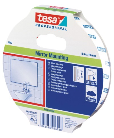 Ferramenta1.com | Nastro biadesivo tesa per specchi 19mmx5m - PZ 16