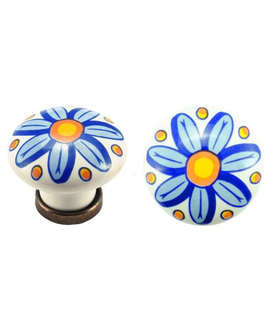 Ferramenta1.com | Bl pomolo porcellana c/base  f/28 2 pz - BL 5