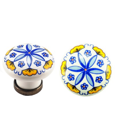 Ferramenta1.com | Bl pomolo porcellana c/base  f/29 2 pz - BL 5