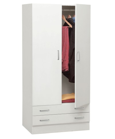 Ferramenta1.com | Kit armadio 2 ante + 2 cassetti 82x46x184,3 bianco - PZ 1