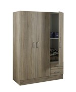 Ferramenta1.com | Kit armadio 3 ante + 2 cassetti 119,5x46,5x184,5 rovere s. - PZ 1