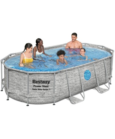 Ferramenta1.com | Piscina c/telaio e pompa ovale 427x250xh100 cm 56714 - PZ 1