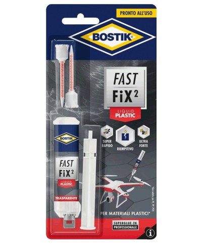 Ferramenta1.com | Bostik colla fast fix liquid plastic 10 g blister - PZ 6