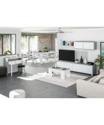 Ferramenta1.com | Kit tavolo caff elev.50x100x45/56h bianco/cemen - PZ 1