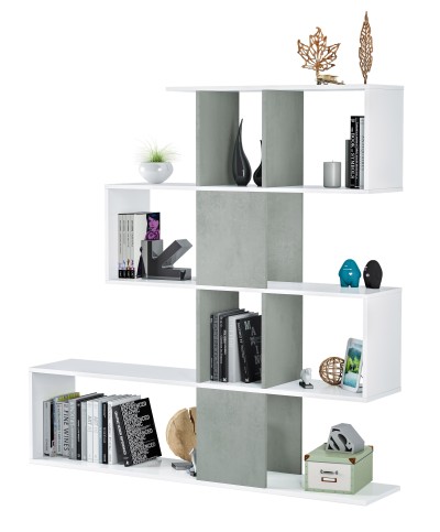Ferramenta1.com | Kit libreria zig zag 145x28x145 bianco cemento - PZ 1