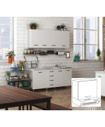 Ferramenta1.com | Kit cucina pensile 1 anta sopracappa 60x32xh49 cm bianco - PZ 1
