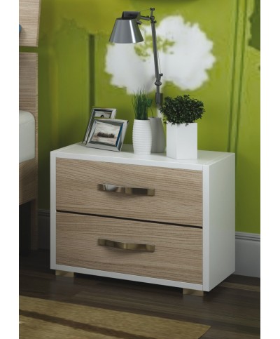 Ferramenta1.com | Linea modern comodino 2c ol/bi 52x36xh43cm - PZ 1