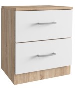 Ferramenta1.com | Kit comodino 2 cassetti 45x34xh47 cm rovere bianco - PZ 1