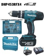 Ferramenta1.com | Makita superkit 18vp-3ah dhp453rfx4 con 2 batterie - PZ 1
