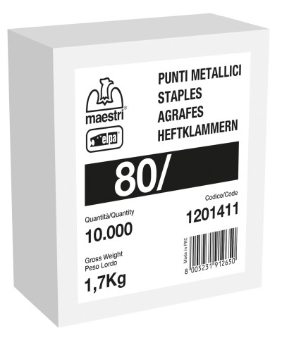 Ferramenta1.com | Maestri punti spillatrice art.  80/ 8 10000 pz galva - SC 1