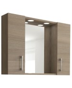 Ferramenta1.com | Specchio da bagno 960 a 2 ante rovere fumo - PZ 1