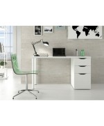 Ferramenta1.com | Kit scrivania athena con cassettiera 138x60x74 bianco - PZ 1