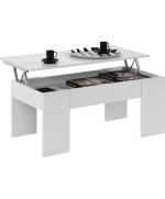 Ferramenta1.com | Kit tavolo caffe elev. 50x100x45/56h rovere/bianco - PZ 1