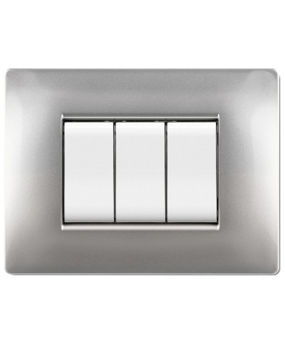 Ferramenta1.com | Placca life q living plast alluminio chiaro 3p - PZ 10