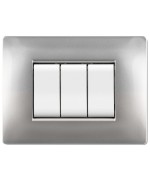 Ferramenta1.com | Placca life q living plast alluminio chiaro 3p - PZ 10