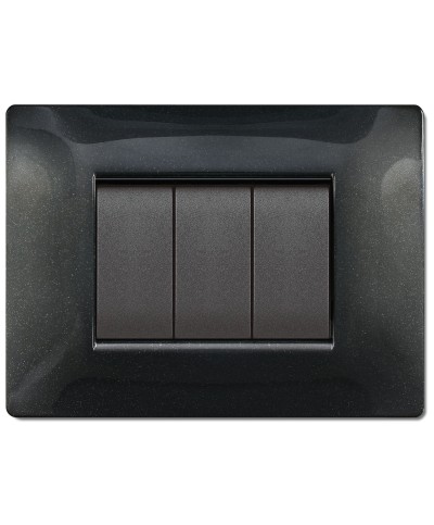 Ferramenta1.com | Placca life q living plast nero glittering      7p - PZ 1