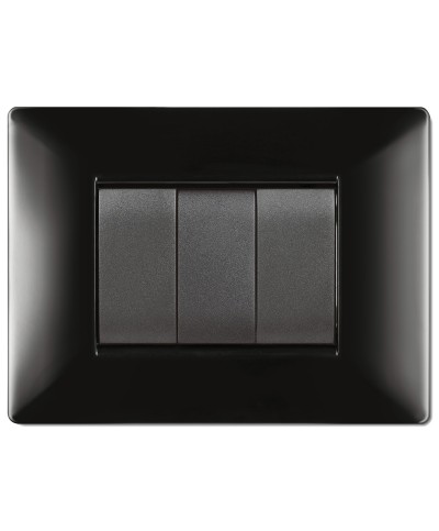 Ferramenta1.com | Placca life q living plast nero         4p - PZ 1