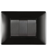 Ferramenta1.com | Placca life q living plast nero         4p - PZ 1