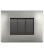 Ferramenta1.com | Placca life q living plast acciaio satinato 4p - PZ 1