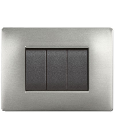 Ferramenta1.com | Placca life q living plast acciaio satinato 7p - PZ 1