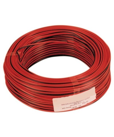 Ferramenta1.com | Cavo elettrico hi-fi 2x0,50 mm rosso-nero - MT 100