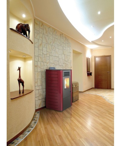 Ferramenta1.com | Stufa pellet ventil  8.7kw king 118 bordeaux - PZ 1