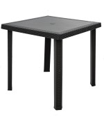 Ferramenta1.com | Tavolo rattan figaro 80x80xh72 cm antracite - PZ 1