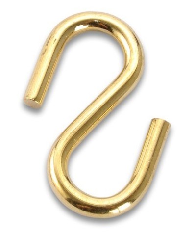 Ferramenta1.com | Gancio a s per catena d 2,4 mm acciaio ottonato - CE 2