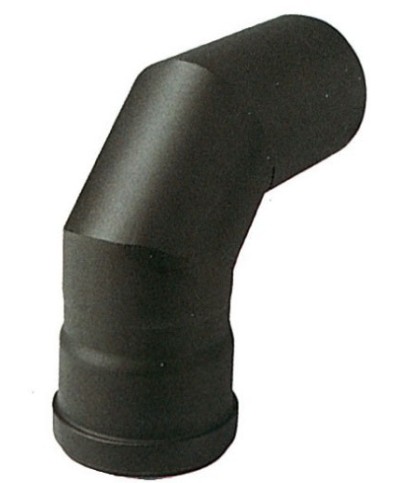 Ferramenta1.com | Gomito per stufa a pellet 90 attacco mf d  8 cm nero opaco - PZ 1