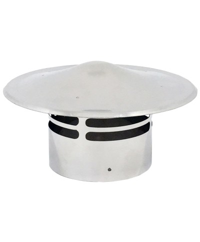 Ferramenta1.com | Terminale di scarico c/cappello inox pellet d  8 cm - PZ 1
