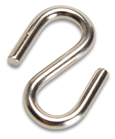 Ferramenta1.com | Gancio a s per catena d 2,4 mm acciaio nichelato - CE 2