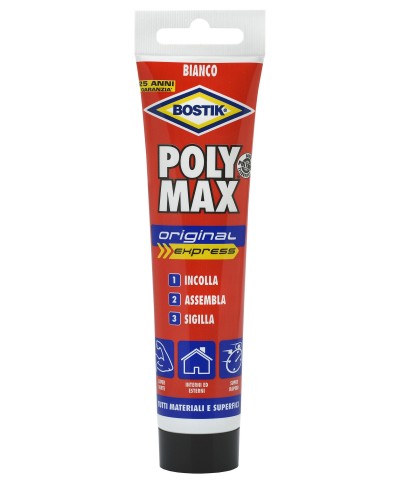 Ferramenta1.com | Bostik polymax original 165 g bianco tubo - PZ 12