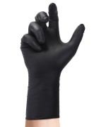 Ferramenta1.com | Guanti in nitrile nero cat. iii 30 cm tg. m 50 pz spessorato - CF 1