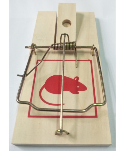 Ferramenta1.com | Trappola p/topi base legno 17,5x8,3x1 cm - PZ 10