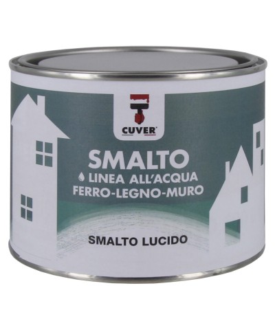 Ferramenta1.com | Smalto lucido allacqua cuver 0,50 l nero lucido - PZ 6