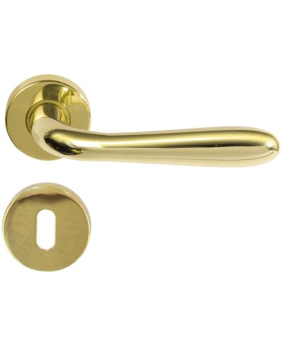 Ferramenta1.com | Maniglia alluminio agnone con bocchetta oro - PZ 2