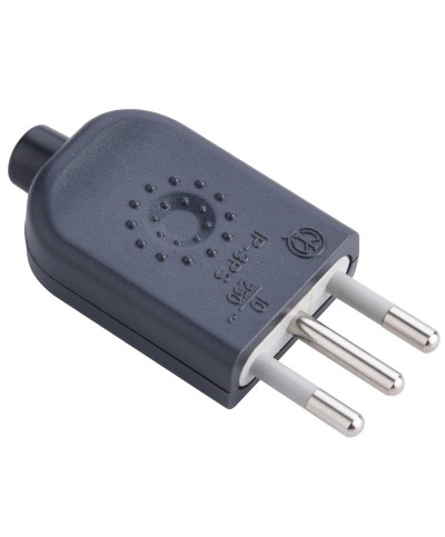 Ferramenta1.com | Spina 10a 2p+t nero fig.2 - PZ 25