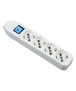 Ferramenta1.com | Multipresa 4p bip/schuko+interr  s/cavo bianco fig.9 - PZ 1