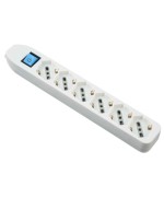 Ferramenta1.com | Multipresa 6p bip/schuko+interr s/cavo bianco fig.10 - PZ 1