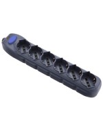 Ferramenta1.com | Multipresa 6p bip/schuko+interr s/cavo nero fig.10 - PZ 1