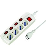 Ferramenta1.com | Multipresa 4p bip/schuko c/5 interr fig.5 - PZ 1