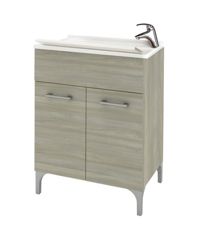 Ferramenta1.com | Lavatoio legno 60x50 cm rovere grigio - PZ 1