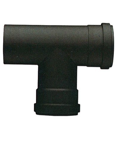 Ferramenta1.com | Raccordo a t per stufa a pellet attacco ffm d  8 cm nero opaco - PZ 1