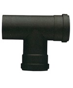 Ferramenta1.com | Raccordo a t per stufa a pellet attacco ffm d  8 cm nero opaco - PZ 1