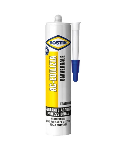 Ferramenta1.com | Bostik acrilico edilizia 300 ml trasparente cart - PZ 12