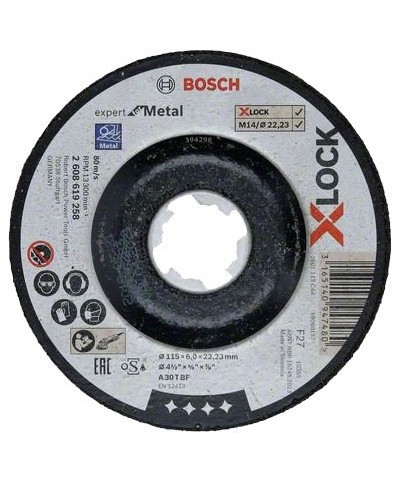 Ferramenta1.com | Bosch-a disco p/sbavare xlock d 115x6,0 mm - PZ 10