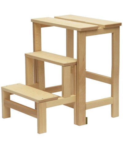 Ferramenta1.com | Sgabello legno a 3 gradini con ribalta - PZ 1