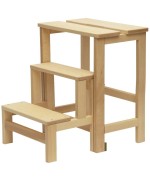 Ferramenta1.com | Sgabello legno a 3 gradini con ribalta - PZ 1