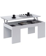 Ferramenta1.com | Kit tavolo caff elev.50x100x43/54h bianco luc. - PZ 1