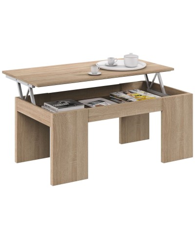 Ferramenta1.com | Kit tavolo caff elev.50 x100x43/54h rovere canad - PZ 1